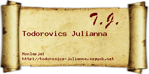 Todorovics Julianna névjegykártya